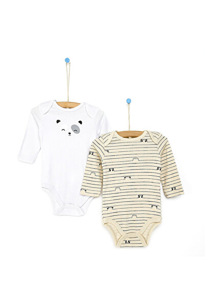 ebebek Hello Baby HelloBaby 2er-Pack Happy Panda Langarm-Bodys