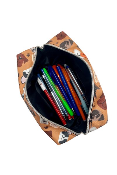 Differ Studio Dog Pattern Unisex Water Resistant Large Pen Holder/makeup/cosmetic/travel/handbag