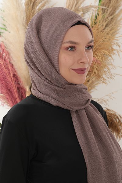 besmoda Γυναικείο χιτζάμπ βαμβακερό σάλι Soft Casual Stylish Milk Coffee
