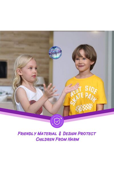 FLYNOVA Uçan Top Oyuncak, Bumerang El Kontrollü Mini Drone - Mavi