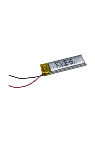 Micron Lityum Polimer Lipo 3.7 V 1S Lipo Batarya-Pil 70 mAh 371030 0.259Wh