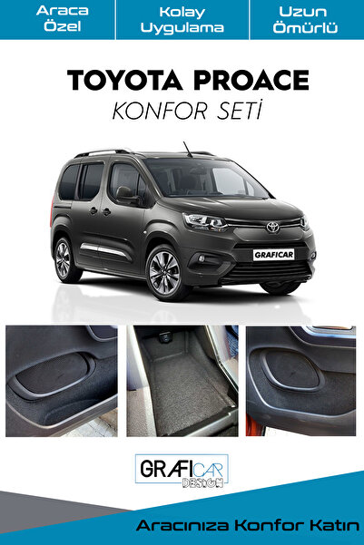 GRAFİCAR مجموعة Toyota Proace Comfort جيوب تخزين، منتج عازل للطلاء العازل للص...