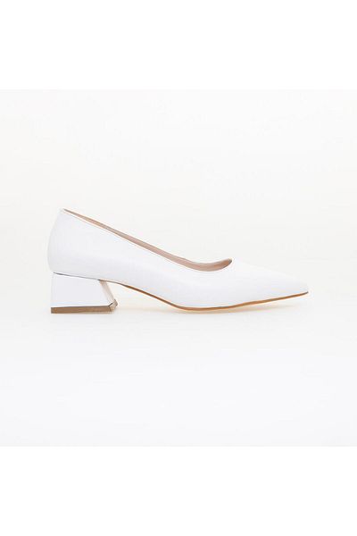 sfy shoes Bella Low Thick Heels Closed Back Pointed Toe