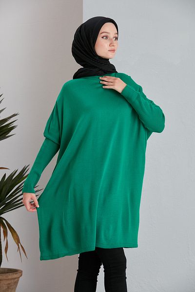 MODAMÜNASİP Half Turtleneck Knitwear Poncho Sweater Tunic