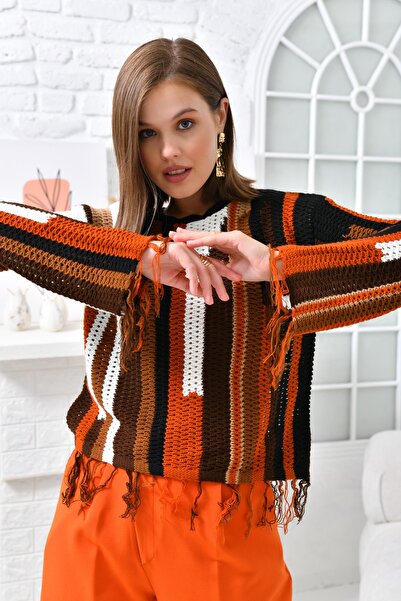 VOLT CLOTHİNG Több mintás női kötöttáru pulóver