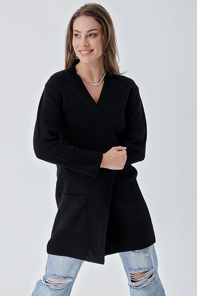 CHUBA Women's Thessaloniki Knit Pocket Knitwear Cardigan Black 24W110