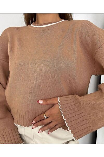 Nimas Women's Wide Fit Soft Textured Basic Sweater