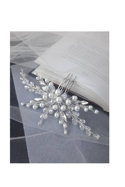 bbays new trend تاج الزفاف مع مشط كريستال، إكسسوار شعر العروس، دبوس شعر العرو...