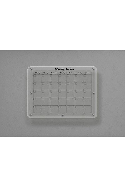 Trend Pleksi Magnetic Monthly Planner Board (Transparent - Black Planner)