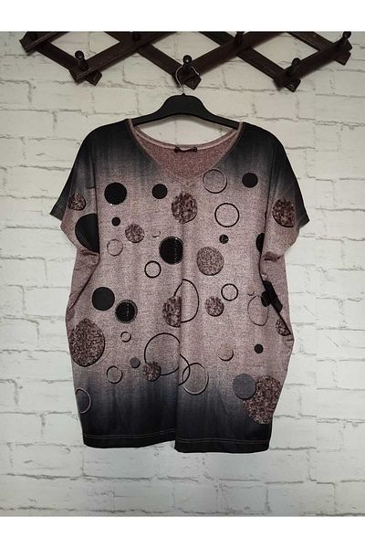 anne moda ankara άνοιξη, κομψό, στάμπα, κοντομάνικο, trend buluz