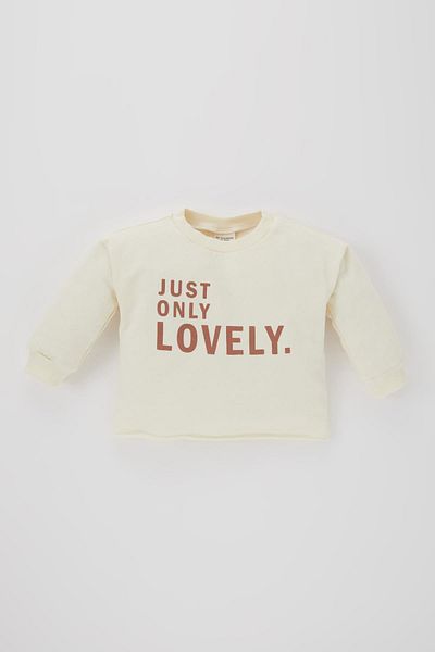 DeFacto Baby Girl Crew Neck Printed Sweatshirt