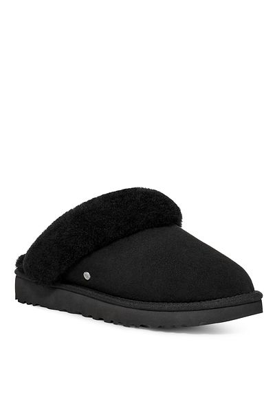 UGG CLASSIC SLIPPER II 1130876 - Czarne damskie kapcie domowe