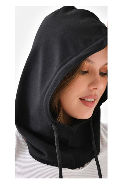 mirach Hood Hat Shawl Beanie Headscarf Thermal Headrest Headgear Keeping Warm Sports Headgear Neck Collar with Lanyard