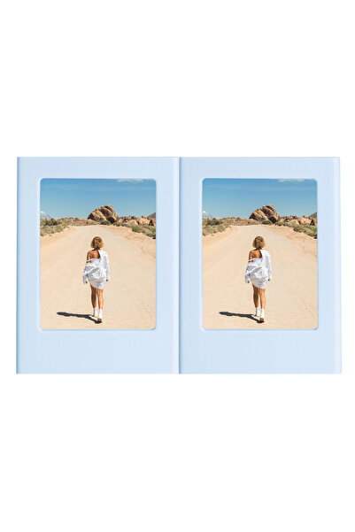 Fujifilm Instax Mini Film Uyumlu Mavi 2'li Mıknatıslı Fotoğraf Çerçeve Seti