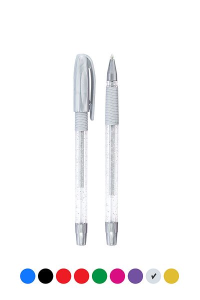 Red Whiter Gray Glitter Gel Pen - Swiss Made Diamond Tip - Tc Ball 1.0 Mm - Fluid Japanese Ink