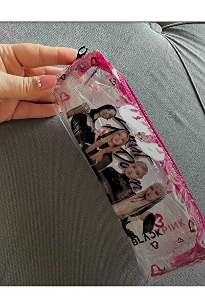 ASYA GIFTS Suport pentru stilou transparent, negru, roz, cu fermoar (machiaj ...