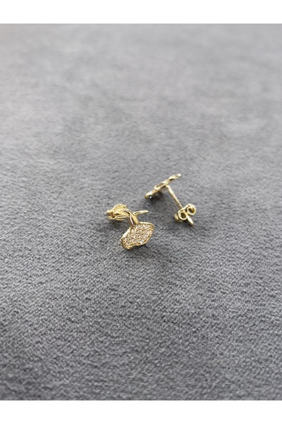 ARSLANTAŞ 1989 14 AYAR ALTIN SEMAZEN MODELLİ VİDALI KÜPE