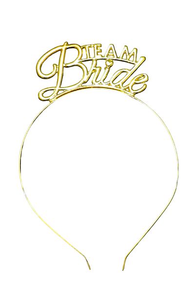 Larenya Coroana din metal scrisă Team Bride și coroana pentru petrecerea burlacilor și coroana domnișoarei de onoare și coroana aurie de noapte Henna