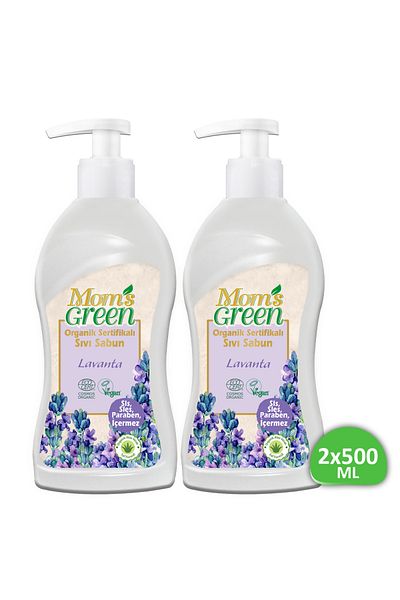 Mom's Green Set of 2 Organic Certified Liquid Soap Lavender 500 ml + 500 ml