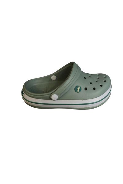Akınal Bella Gray Green Red Cross Style Doctor-Nurse-Cook Slippers