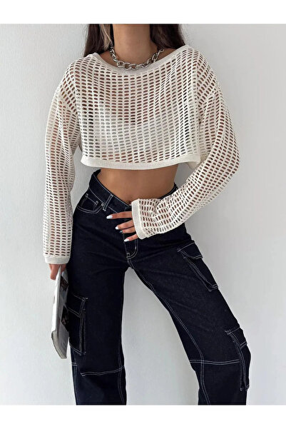 gozdefashion Kadın File Triko Bluz