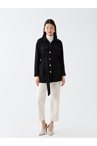 LC Waikiki LCW Modest Gömlek Yaka Desenli Tüvit Kadın Blazer Ceket