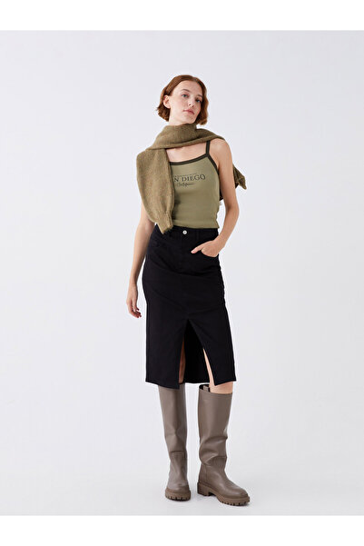 LC Waikiki Γυναικεία Jean Φούστα - Slim Fit