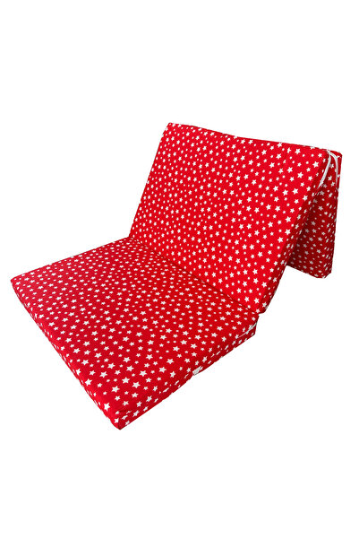 Vip Home Concept Market Ürünleri Katlanır Yer Yatağı (8 CM KALIN)Sünger Yatak 80x180x8 CM-KIRMIZI YILDIZ