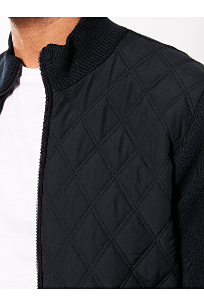 LC Waikiki Ανδρική πλεκτή ζακέτα - Standard Fit, Stand Collar