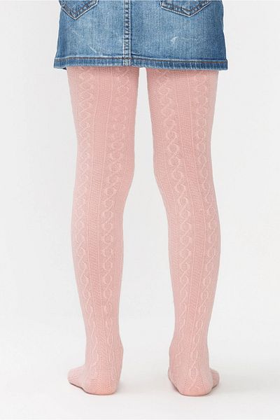 Penti Girl's Antique Pink Color Knitwear Self Patterned Thick Pantyhose School Socks
