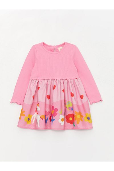LC Waikiki Baby Girl Crew Neck Dress