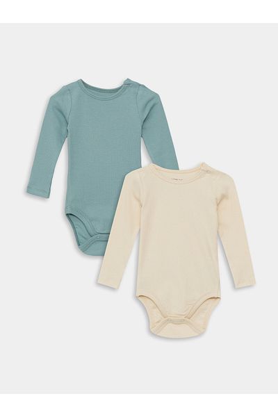 LC Waikiki Crew Neck Baby Boy Snap Body 2-Pece