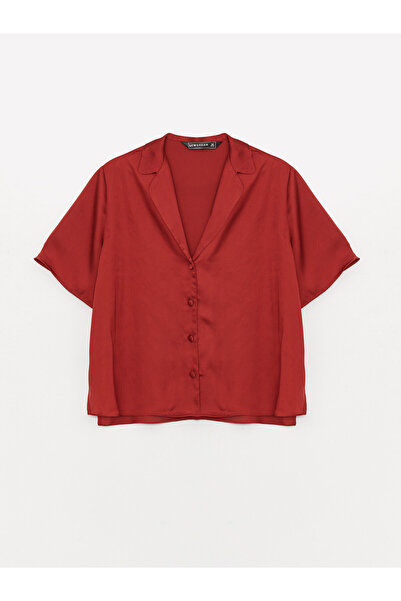 LC Waikiki Dámský pyžamový límec s krátkým rukávem