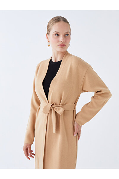 LC Waikiki Şal Yaka Düz Uzun Kollu Kadın Triko Hırka