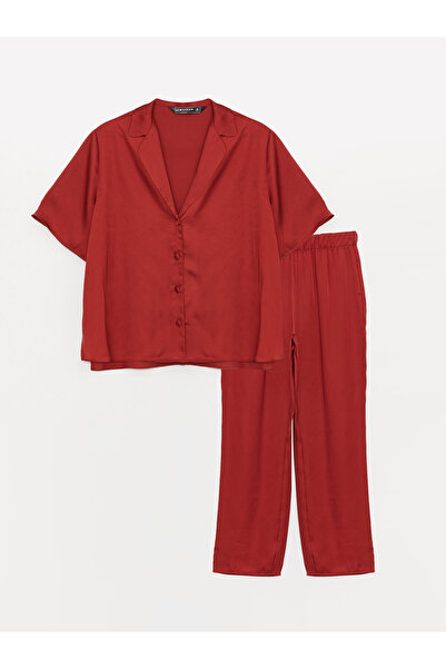 LC Waikiki Dámský pyžamový límec s krátkým rukávem