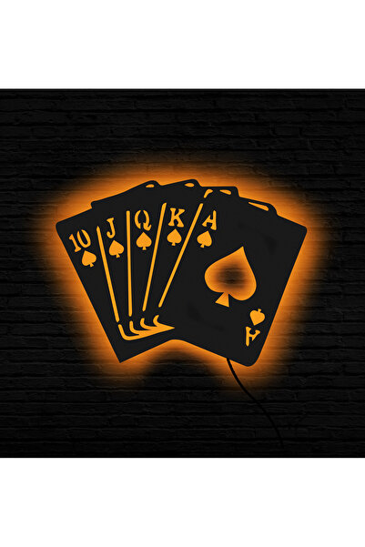 Lila Park Ledli Tablo,Işıklı Tabela, Led Şeritli Poker Kartları,Duvar Aksesua...