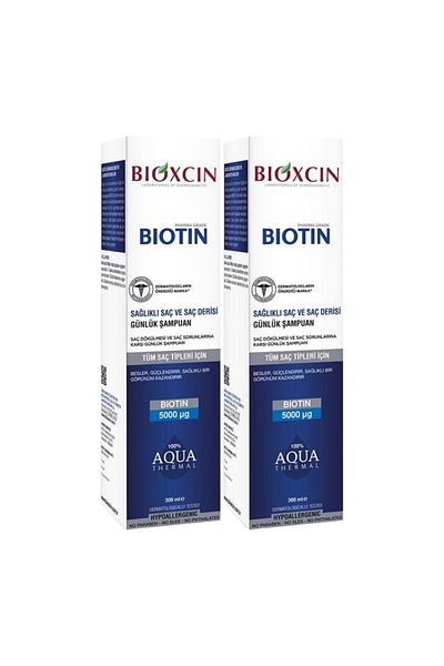 Bioxcin شامبو بيوتين 300 مل - × 2 قطعة لجميع أنواع الشعر