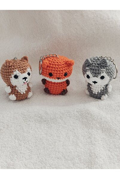 Engin TT Amigurumi Oyuncak Anahtarlıklar 3 Adetli (6-7 cm)