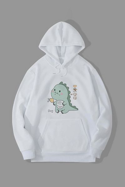 Jooy Company Hanorac cu glugă cu imprimeu dinozaur