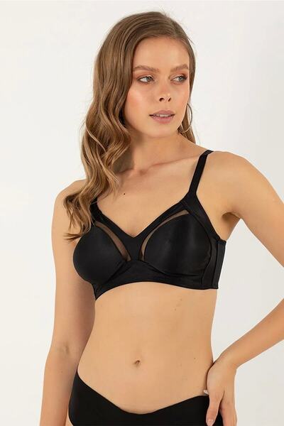 Miorre Non-wired Tulle Detailed Minimizer Support Bra