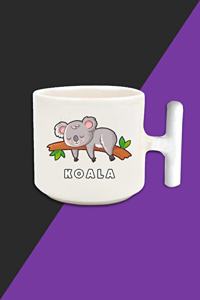 Bytwo كوب لاتيه بلون كريمي من كوالا - مقبض أبيض