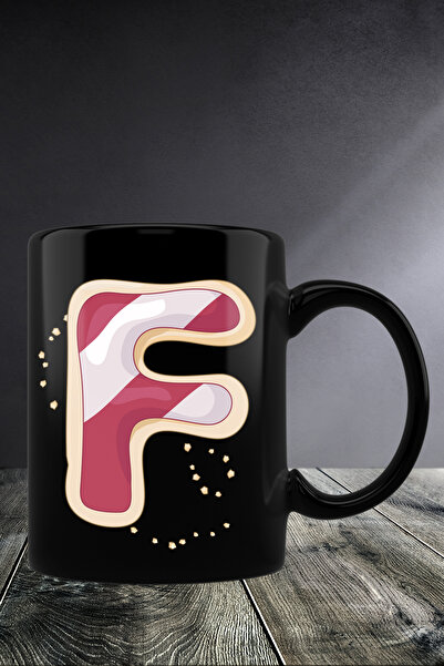 Bytwo كوب بحرف F - كوب زجاجي 710