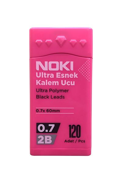 Noki 2B Ultra Flexible Pen Tip - 0.7 Mm, 120 Pieces, Pink - 1 Licensed
