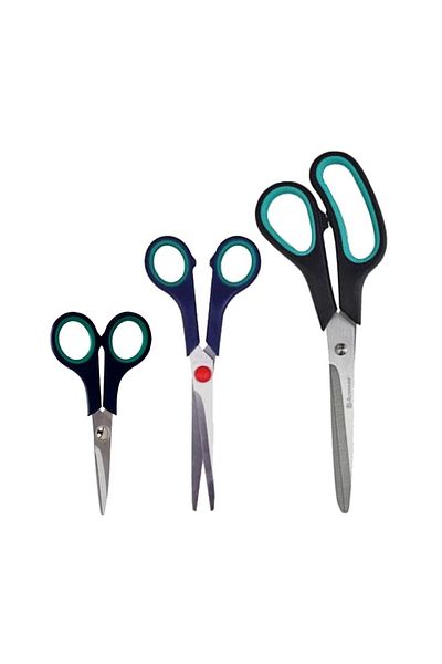 Bayar Kumaş Scissors Set 3 Office and Home Household Scissors - Paper Scissors - School Scissors