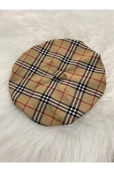 Eylülce Butik BEIGE PLAID CHILDREN'S STRAP SHORTS SALOPET & RESSAM HAT & BOW TIE - CAKE POP-BIRTHDAY