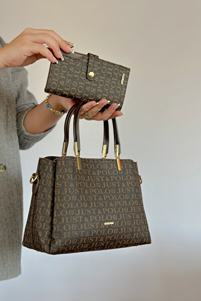 Just Polo S3 حقيبة كتف نسائية يومية متوسطة الحجم مكونة من 5 أقسام موديل كلاسي...