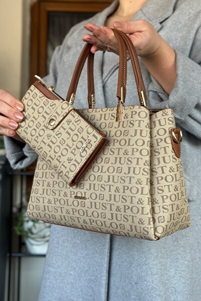 Just Polo S4 حقيبة كتف نسائية متوسطة الحجم يومية مكونة من 5 حجرات موديل كلاسي...