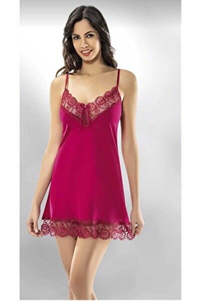 KOTA kadın gecelik takımı dantel detaylı ip askılı 6204