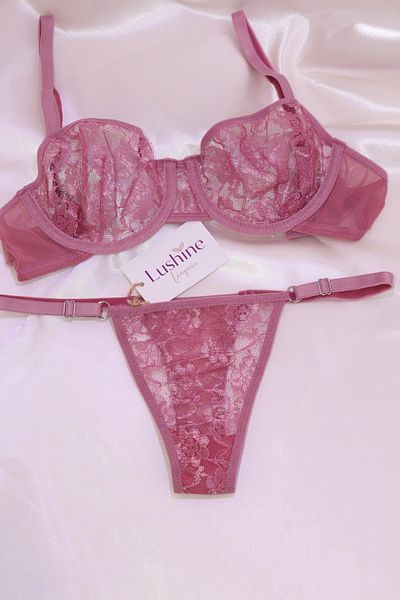 Lushine Underwire Lace Bra Set