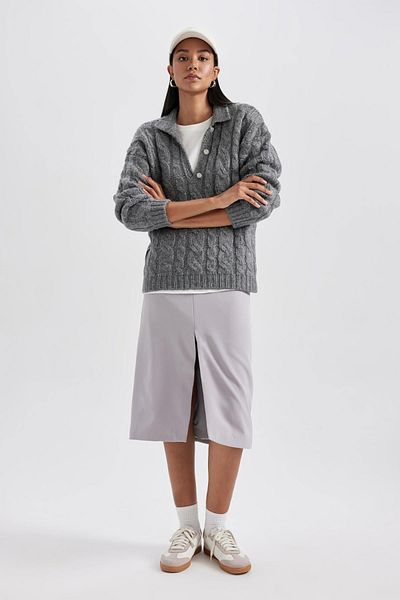 DeFacto Svetr Polo B3020ax23wn s uvolněným střihem Polo Neck